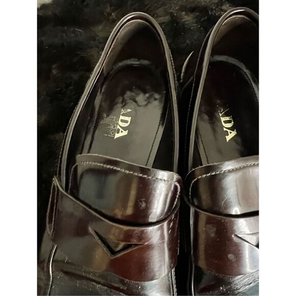 Prada Men\'s 2DC084  Brushed Spazzolato Leather Business Shoes 9.5 penny loafer main image 4